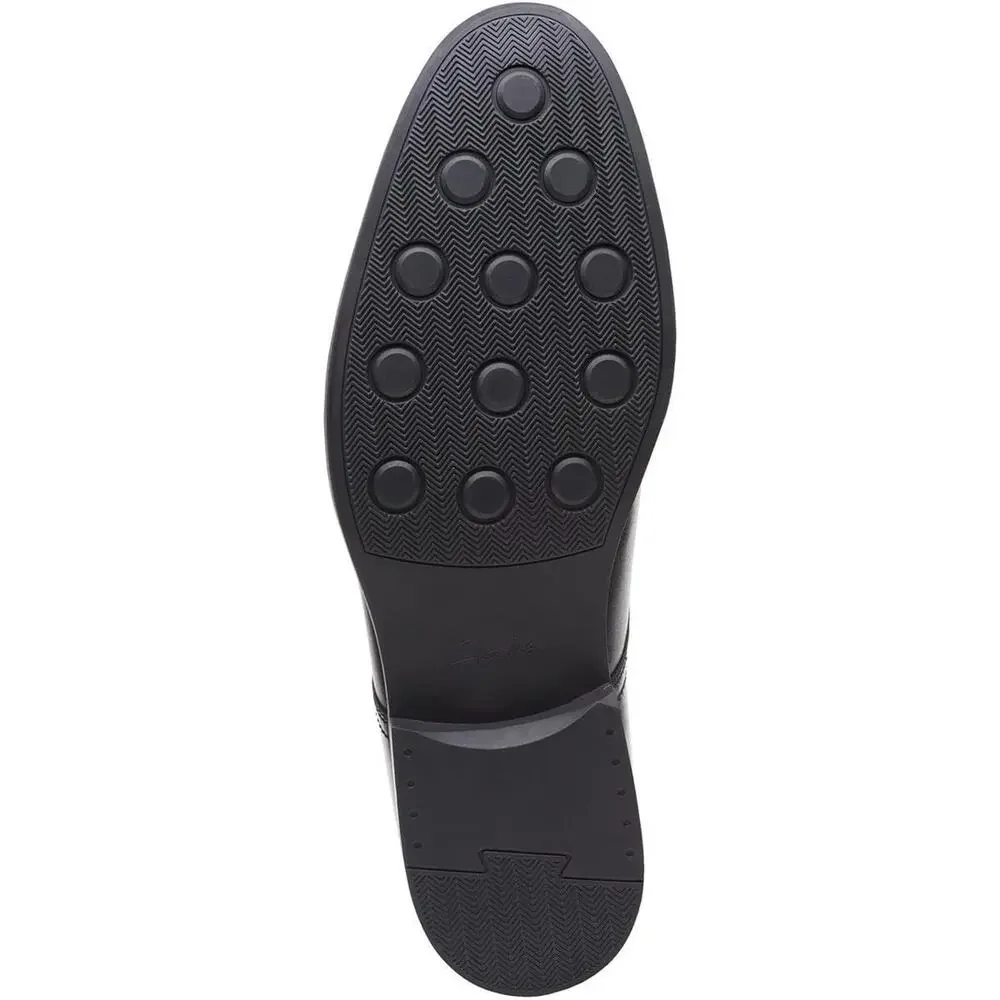 Clarks Whiddon Step Loafers Men's Shoes Black Leather US 9.5 M